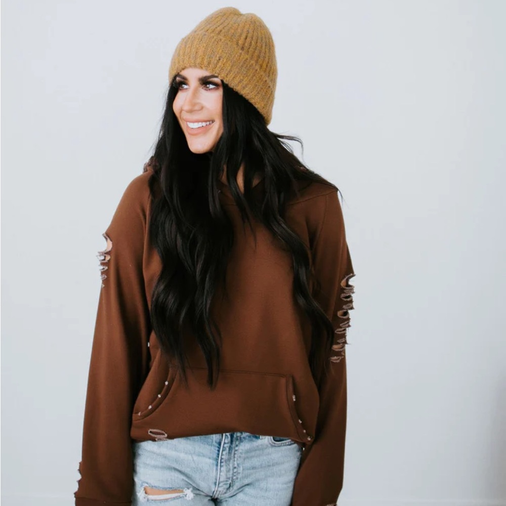 Chelsea Deboer distressed hoodie
